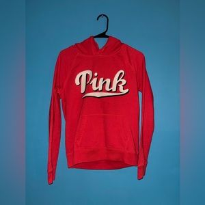 Victoria’s secret Pink Retired Logo Red Sweatshirt Pullover Hoodie S